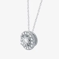 (H-I / I1) Womens 1 1/2 CT. T.W. Lab Grown White Diamond 10K White Gold Round 2-pc. Jewelry Set