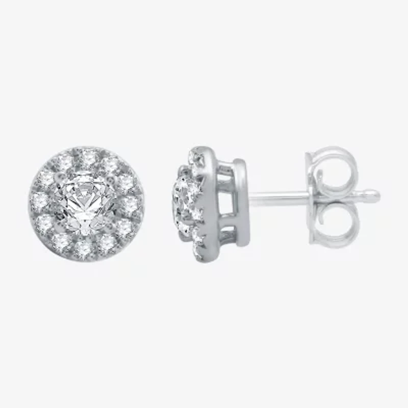 (H-I / I1) Womens 1 1/2 CT. T.W. Lab Grown White Diamond 10K White Gold Round 2-pc. Jewelry Set