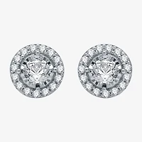 5/8 CT. T.W. Natural White Diamond 10K Rose Gold 7.9mm Round Stud Earrings