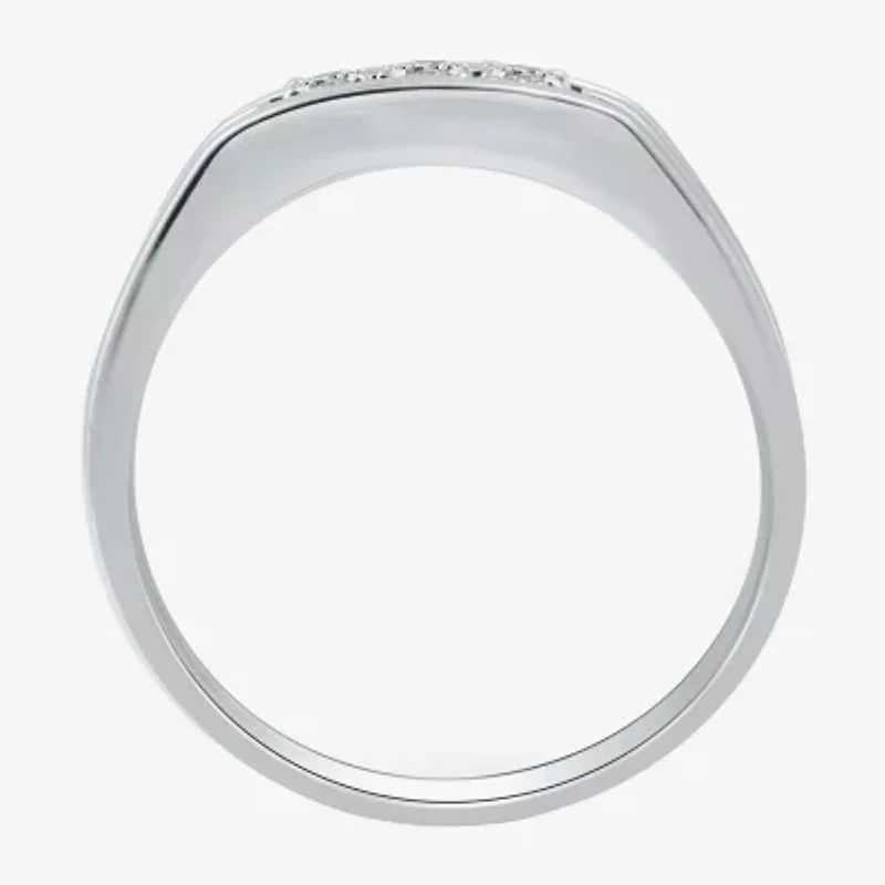 I Said Yes (H-I / I1) Mens 1/4 CT. T.W. Lab Grown White Diamond Sterling Silver Wedding Band