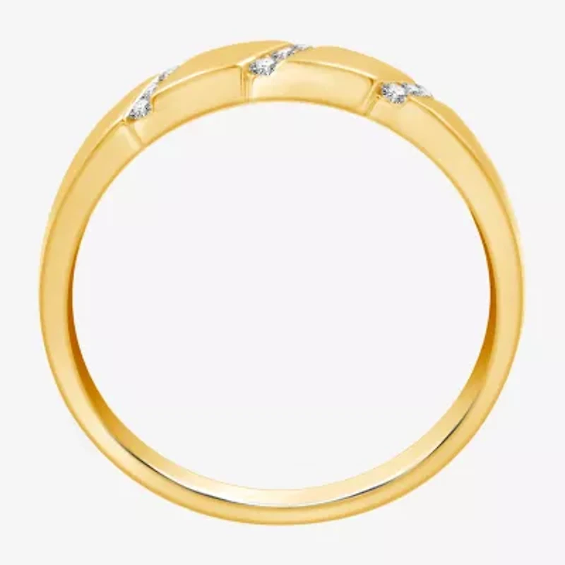 I Said Yes (H-I / I1) 1/6 CT. T.W. Lab Grown White Diamond Sterling Silver or 14K Gold Over Wedding Band
