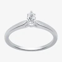 I Said Yes (H-I / Si2-I1) Womens 1/5 CT.  Lab Grown White Diamond Sterling Silver Pear Solitaire Engagement Ring