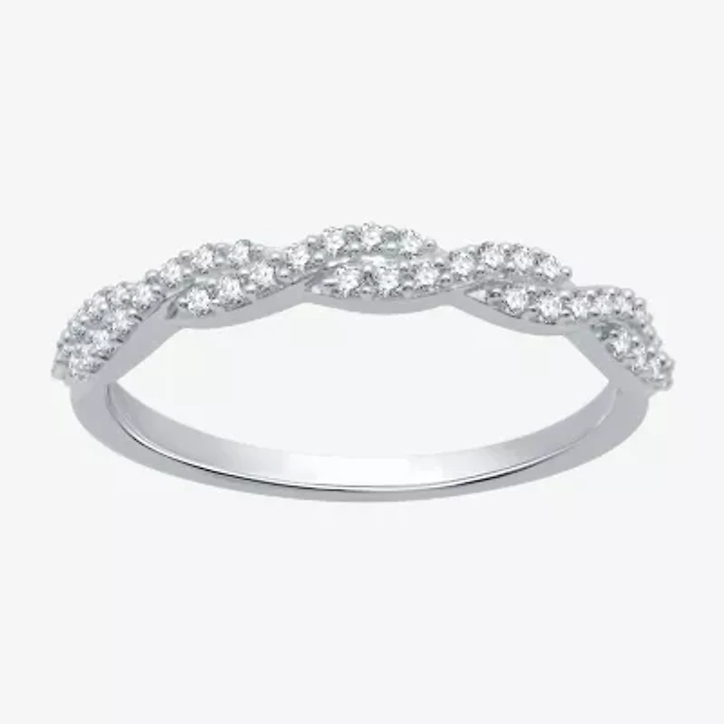 I Said Yes (H-I / I1) 1/4 CT. T.W. Lab Grown White Diamond Sterling Silver or 14K Gold Over Wedding Band