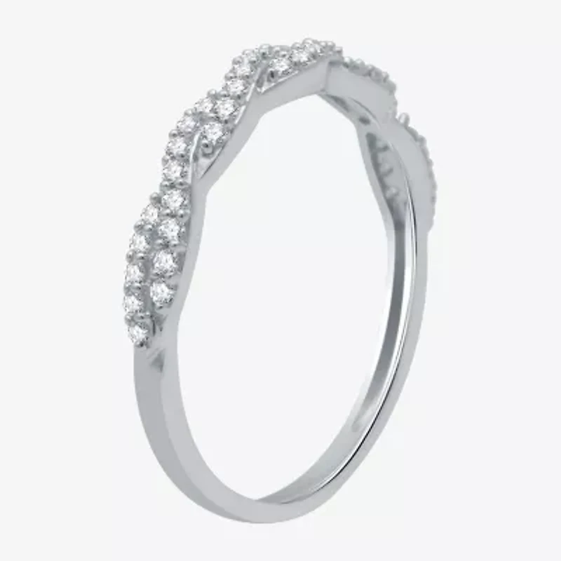I Said Yes (H-I / I1) 1/4 CT. T.W. Lab Grown White Diamond Sterling Silver or 14K Gold Over Wedding Band
