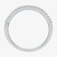I Said Yes (H-I / I1) Womens 1 CT. T.W. Lab Grown White Diamond Sterling Silver Round Side Stone Halo Bridal Set