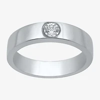I Said Yes (H-I / I1) Mens 1/10 CT. T.W. Lab Grown White Diamond Sterling Silver Wedding Band