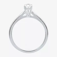 I Said Yes (H-I / Si2-I1) Womens 1/ CT. Lab Grown White Diamond Sterling Silver Pear Solitaire Engagement Ring