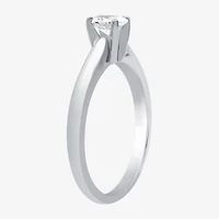 I Said Yes (H-I / Si2-I1) Womens 1/ CT. Lab Grown White Diamond Sterling Silver Oval Solitaire Engagement Ring