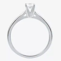 I Said Yes (H-I / Si2-I1) Womens 1/ CT. Lab Grown White Diamond Sterling Silver Oval Solitaire Engagement Ring