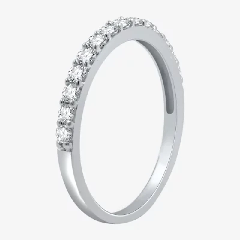 I Said Yes (H-I / I1) Womens 1 CT. T.W. Lab Grown White Diamond Sterling Silver or 14K Gold Over Silver Pear Side Stone Halo Bridal Set