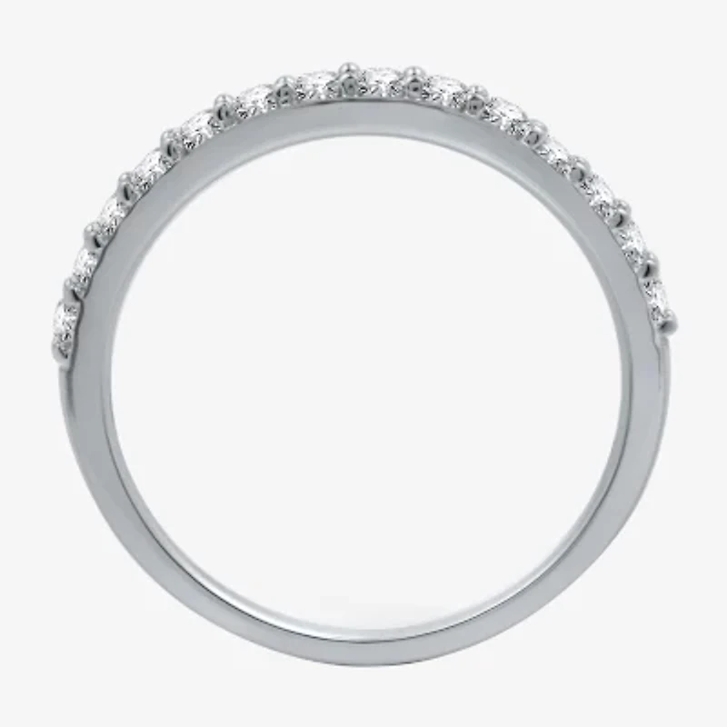 I Said Yes (H-I / I1) Womens 1 CT. T.W. Lab Grown White Diamond Sterling Silver or 14K Gold Over Silver Pear Side Stone Halo Bridal Set