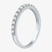 I Said Yes (H-I / I1) Womens 1 CT. T.W. Lab Grown White Diamond Sterling Silver or 14K Gold Over Silver Oval Side Stone Halo Bridal Set