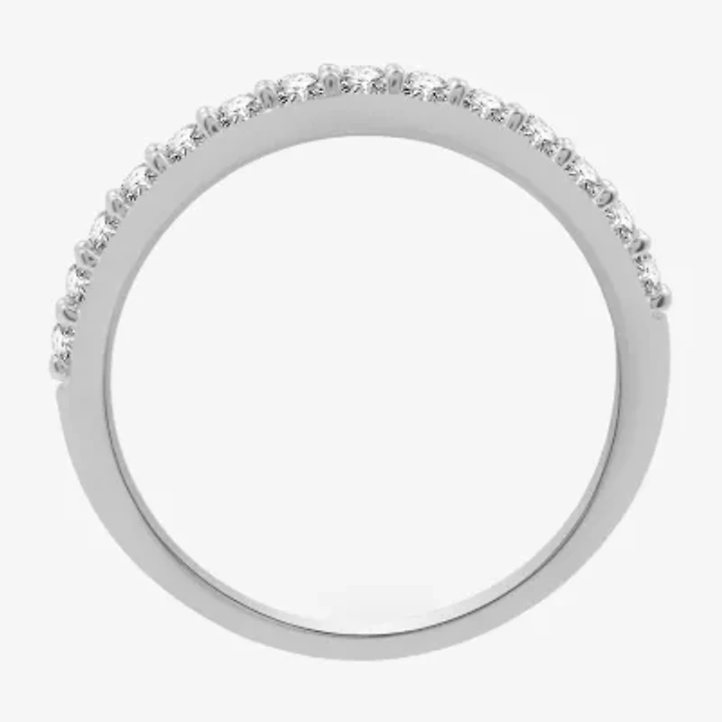 I Said Yes (H-I / I1) Womens 1 CT. T.W. Lab Grown White Diamond Sterling Silver or 14K Gold Over Silver Oval Side Stone Halo Bridal Set