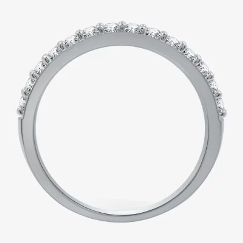 I Said Yes (H-I / I1) Womens 1 CT. T.W. Lab Grown White Diamond Sterling Silver Side Stone Halo Bridal Set