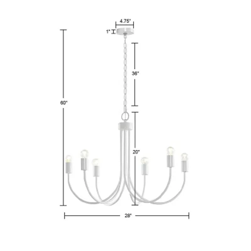 510 Design Ellie 6 Light Chandelier