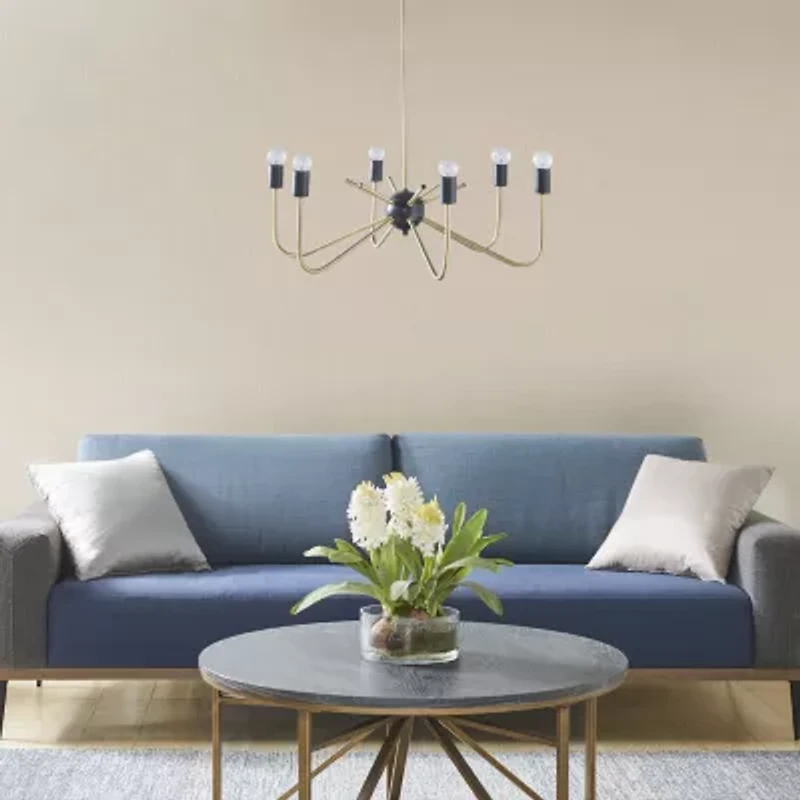 Hampton Hill Alexis 6 Light Two Tone Chandelier