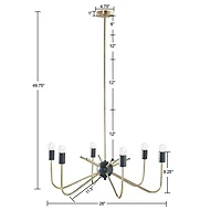 Hampton Hill Alexis 6 Light Two Tone Chandelier