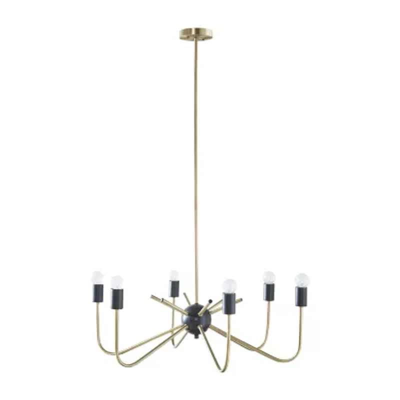 Hampton Hill Alexis 6 Light Two Tone Chandelier