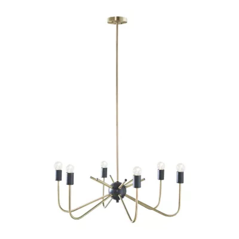Hampton Hill Alexis 6 Light Two Tone Chandelier