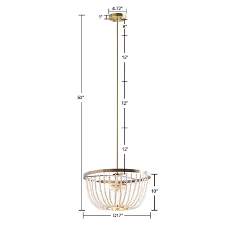 Hampton Hill Melrose 2 Light Beaded Chandelier