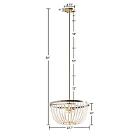 Hampton Hill Melrose 2 Light Beaded Chandelier