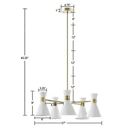 INK+IVY Ezra 5 Light Adjustable Chandelier