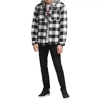 Levi's® Mens Hooded Flannel Shirt Jacket