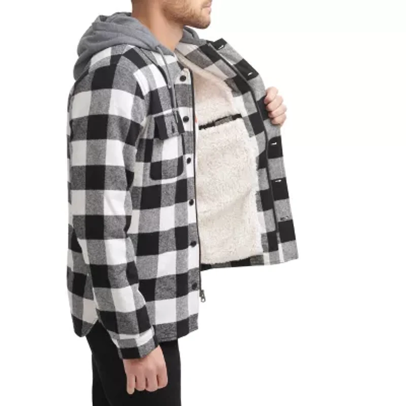 Levi's® Mens Hooded Flannel Shirt Jacket