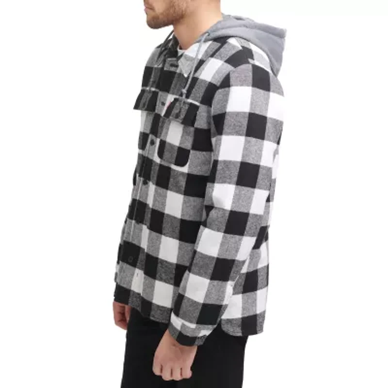 Levi's® Mens Hooded Flannel Shirt Jacket