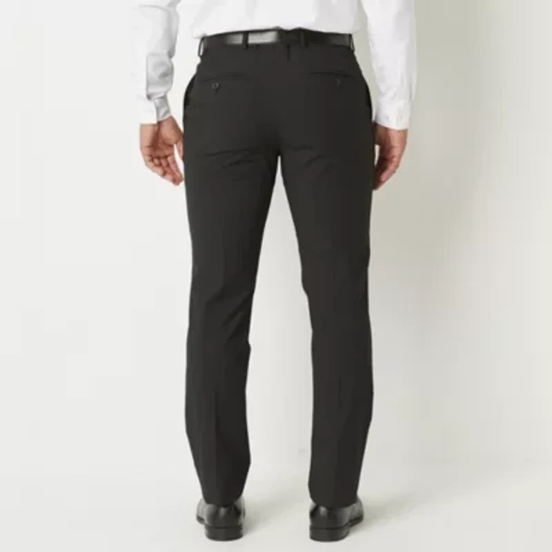 J. Ferrar Ultra Comfort Mens Stretch Fabric Super Slim Fit Flat Front Suit Pant