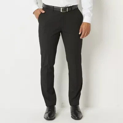 J. Ferrar Ultra Comfort Mens Stretch Fabric Super Slim Fit Flat Front Suit Pant