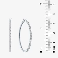 Diamond Addiction (G-H / Si2-I1) 1 CT. T.W. Lab Grown White 10K Gold Hoop Earrings