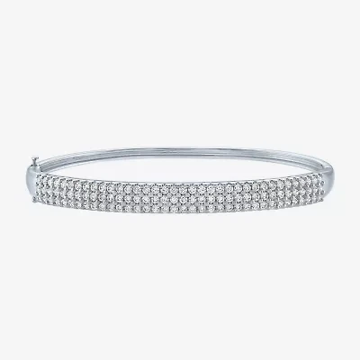 Diamond Addiction (G-H / Si2-I1) Womens 2 CT. T.W. Lab Grown White Diamond 10K Gold Bangle Bracelet
