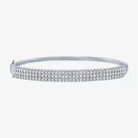 Diamond Addiction (G-H / Si2-I1) Womens 2 CT. T.W. Lab Grown White Diamond 10K Gold Bangle Bracelet