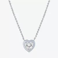 Diamond Addiction (G-H / Si2-I1) Womens 1/2 CT. T.W. Lab Grown White Diamond 10K Gold 18 Inch Pendant Necklace