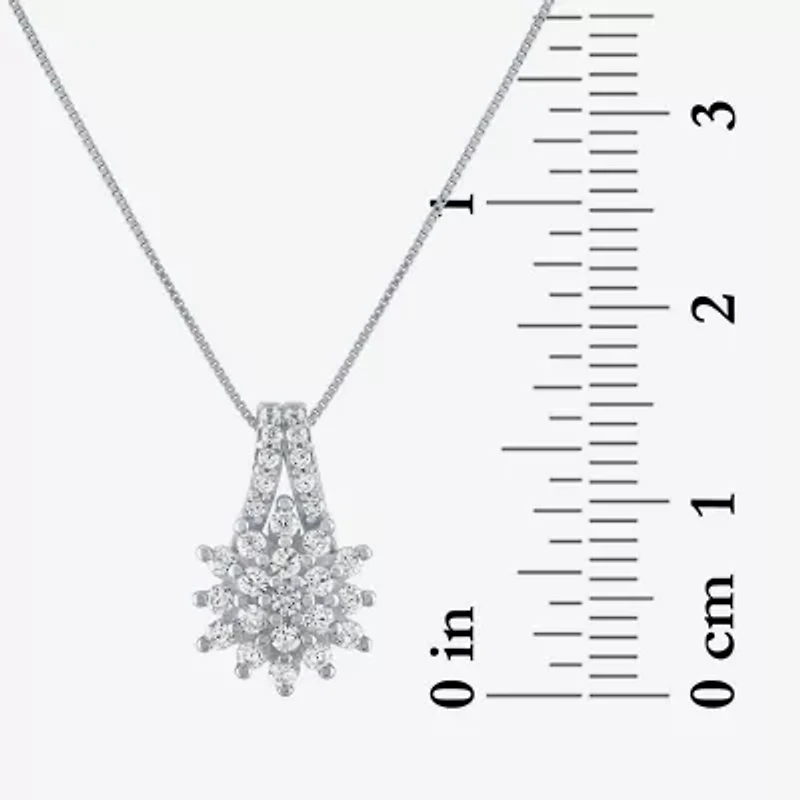 (G-H / Si2-I1) Womens 1/3 CT. T.W. Lab Grown Diamond 10K White Gold 18 Inch Pendant Necklace