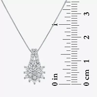 (G-H / Si2-I1) Womens 1/3 CT. T.W. Lab Grown Diamond 10K White Gold 18 Inch Pendant Necklace