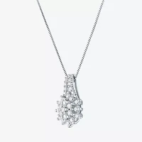 (G-H / Si2-I1) Womens 1/3 CT. T.W. Lab Grown Diamond 10K White Gold 18 Inch Pendant Necklace