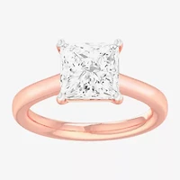 G-H / SI1-SI2) Womens 2 CT. T.W. Lab Grown White Diamond 14K Gold Princess Solitaire Engagement Ring