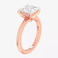 Solitaire Ring (G-H / Si1-Si2) Womens 2 CT. T.W. Lab Grown White Diamond 14K Gold Princess Engagement