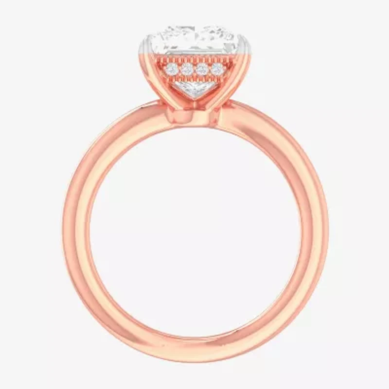 Solitaire Ring (G-H / Si1-Si2) Womens 2 CT. T.W. Lab Grown White Diamond 14K Gold Princess Engagement