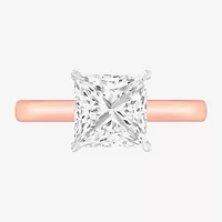 Solitaire Ring (G-H / Si1-Si2) Womens 2 CT. T.W. Lab Grown White Diamond 14K Gold Princess Engagement