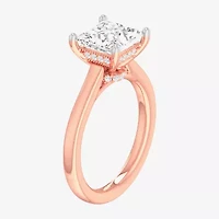 G-H / SI1-SI2) Womens 2 CT. T.W. Lab Grown White Diamond 14K Gold Princess Solitaire Engagement Ring