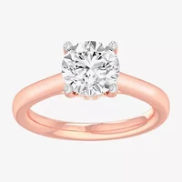 G-H / SI1-SI2) Womens CT. T.W. Lab Grown White Diamond 14K Gold Round Solitaire Engagement Ring
