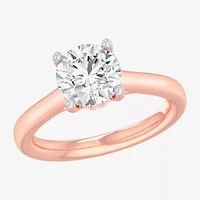 G-H / SI1-SI2) Womens CT. T.W. Lab Grown White Diamond 14K Gold Round Solitaire Engagement Ring