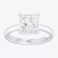 G-H / SI1-SI2) Womens 2 CT. T.W. Lab Grown White Diamond 14K Gold Princess Solitaire Engagement Ring