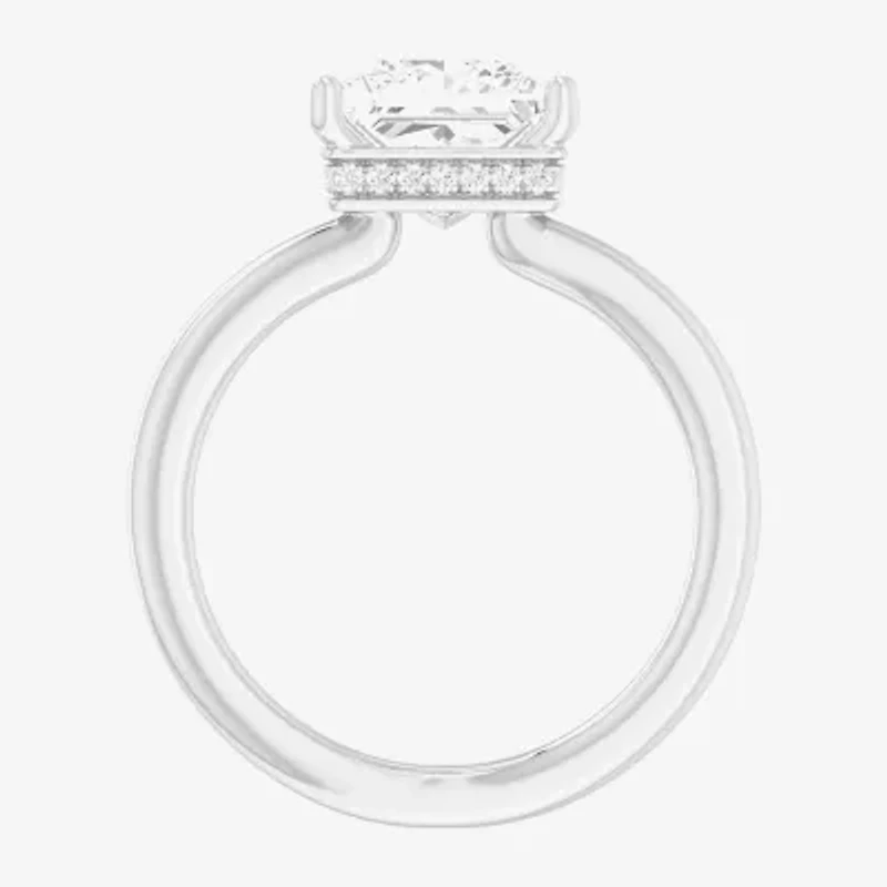 G-H / SI1-SI2) Womens 2 CT. T.W. Lab Grown White Diamond 14K Gold Princess Solitaire Engagement Ring