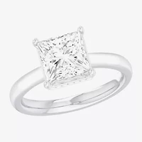 G-H / SI1-SI2) Womens 2 CT. T.W. Lab Grown White Diamond 14K Gold Princess Solitaire Engagement Ring