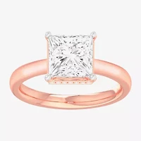 G-H / SI1-SI2) Womens 2 CT. T.W. Lab Grown White Diamond 14K Gold Princess Solitaire Engagement Ring