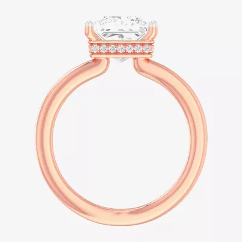 G-H / SI1-SI2) Womens 2 CT. T.W. Lab Grown White Diamond 14K Gold Princess Solitaire Engagement Ring